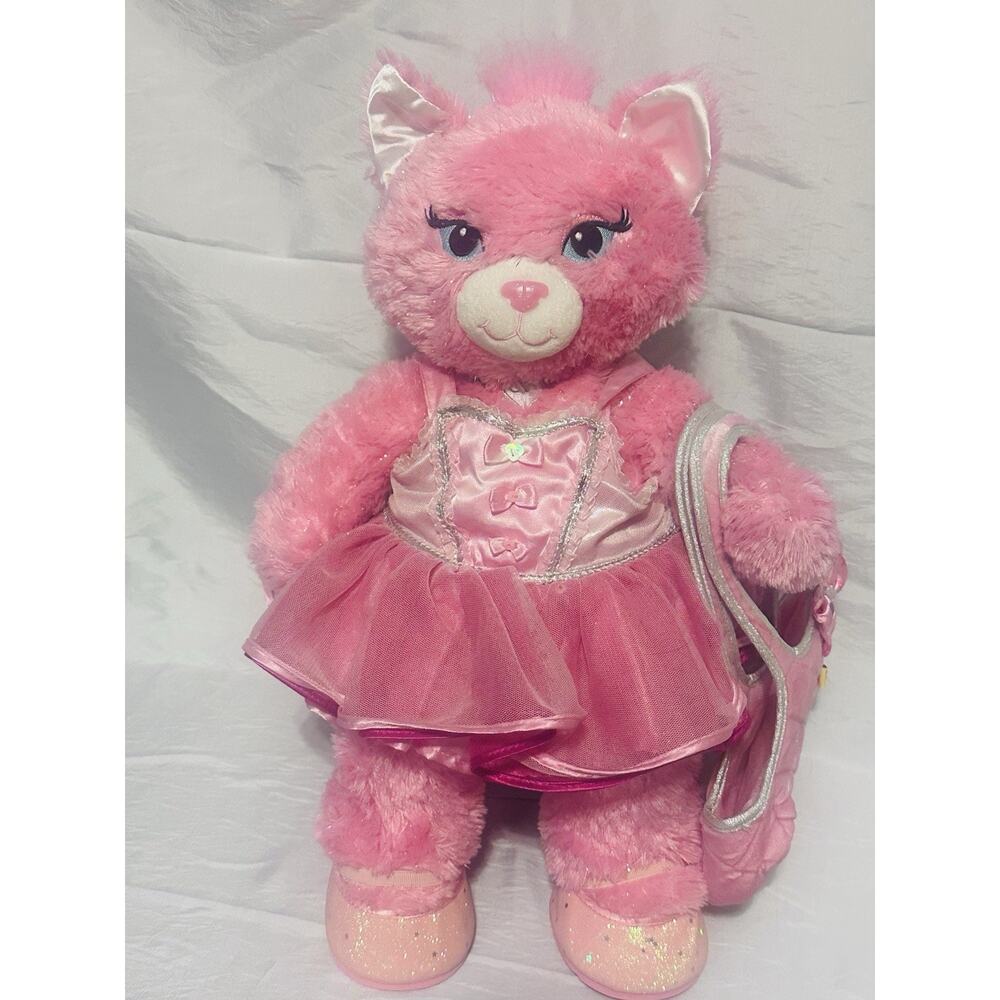 Build A Bear Pink Purrincess Kitty Cat Princess Plush Lot Outfit Extras BAB